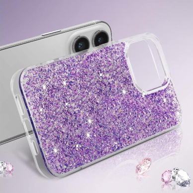 [Užsakomoji prekė] Dėklas Samsung Galaxy A16 4G / A16 5G - Techsuit Sparkly Glitter - Mėlynas 2