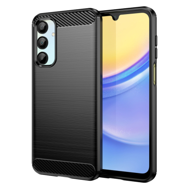 [Užsakomoji prekė] Dėklas Samsung Galaxy A16 - Techsuit Carbon Silicone - Juodas