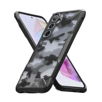 [Užsakomoji prekė] Dėklas Samsung Galaxy A35 5G - Ringke Fusion X Design - Camo Black