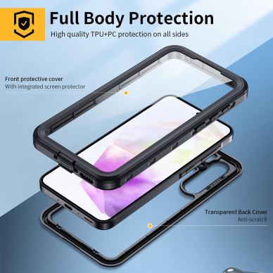 [Užsakomoji prekė] Dėklas Samsung Galaxy A35 5G - ShellBox Waterproof IP68 Case - Juodas 4