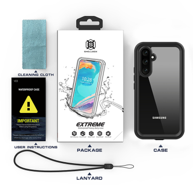 [Užsakomoji prekė] Dėklas Samsung Galaxy A54 - ShellBox Waterproof IP68 Case - Juodas 6