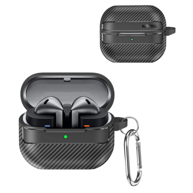 [Užsakomoji prekė] Dėklas Samsung Galaxy Buds 3/3 Pro - Techsuit CarbonFiber - Juodas 2