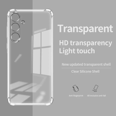 [Užsakomoji prekė] Dėklas Samsung Galaxy M15 - Techsuit Shockproof Clear Silicone - Permatomas 5