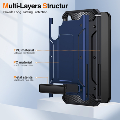 [Užsakomoji prekė] Dėklas Samsung Galaxy S23 FE - Techsuit Hybrid Armor Kickstand - Mėlynas 3