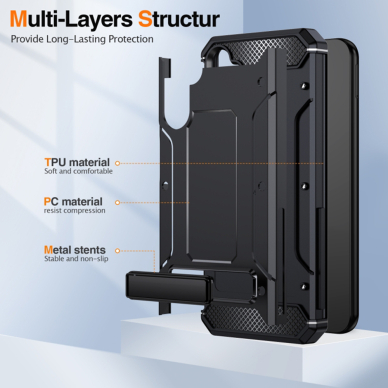 [Užsakomoji prekė] Dėklas Samsung Galaxy S23 FE - Techsuit Hybrid Armor Kickstand - Žalias 3