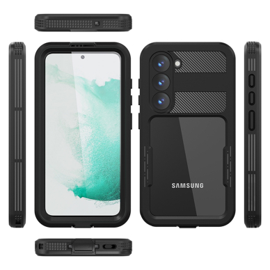 [Užsakomoji prekė] Dėklas Samsung Galaxy S23 - ShellBox Waterproof IP68 Case - Juodas 1