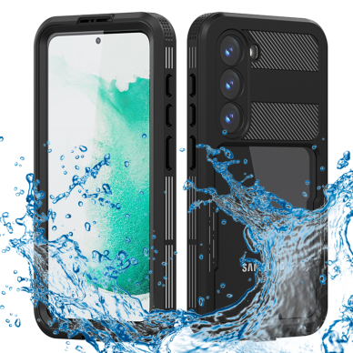 [Užsakomoji prekė] Dėklas Samsung Galaxy S23 - ShellBox Waterproof IP68 Case - Juodas