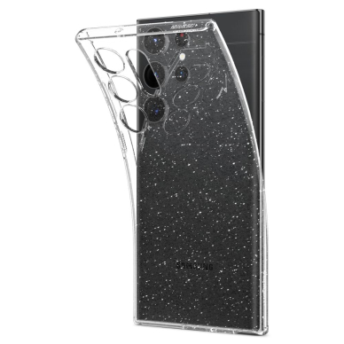 [Užsakomoji prekė] Dėklas Samsung Galaxy S23 Ultra - Spigen Liquid Crystal Glitter - Permatomas blizgus 2