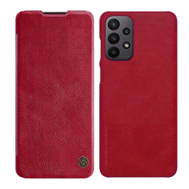 [Užsakomoji prekė] Dėklas Samsung Galaxy S24 FE - Nillkin Qin Pro Leather Case - Raudonas