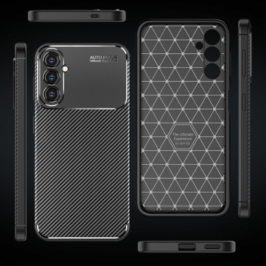 [Užsakomoji prekė] Dėklas Samsung Galaxy S24 FE - Techsuit CarbonFiber - Juodas 1