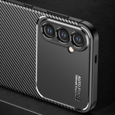 [Užsakomoji prekė] Dėklas Samsung Galaxy S24 FE - Techsuit CarbonFiber - Juodas 3