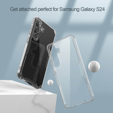 [Užsakomoji prekė] Dėklas Samsung Galaxy S24 - Nillkin Nature TPU Case - Permatomas 6