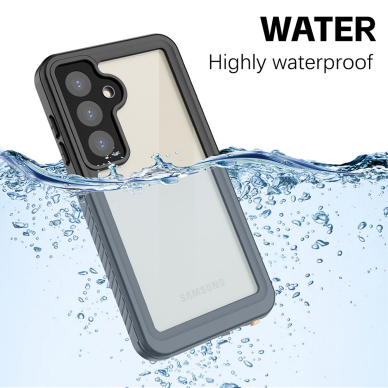 [Užsakomoji prekė] Dėklas Samsung Galaxy S24 Plus - ShellBox Waterproof IP68 Case - Juodas 2