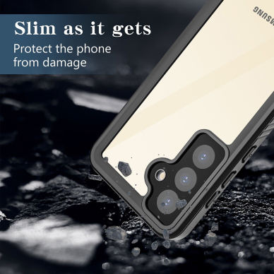 [Užsakomoji prekė] Dėklas Samsung Galaxy S24 Plus - ShellBox Waterproof IP68 Case - Juodas 3