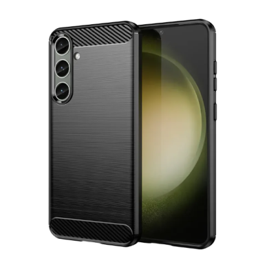 [Užsakomoji prekė] Dėklas Samsung Galaxy S24 Plus - Techsuit Carbon Silicone - Juodas