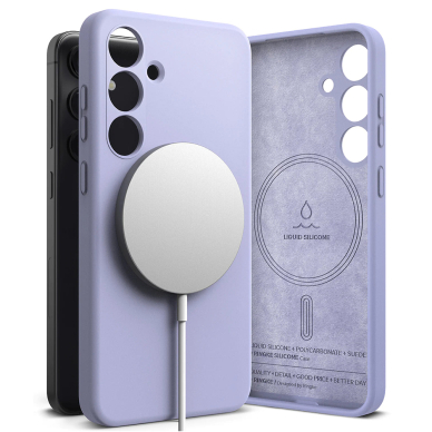 [Užsakomoji prekė] Dėklas Samsung Galaxy S24 - Ringke Silicone Magnetic - Lavender