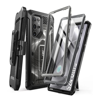 [Užsakomoji prekė] Dėklas Samsung Galaxy S24 Ultra - Supcase Unicorn Beetle Pro - Titan Gray