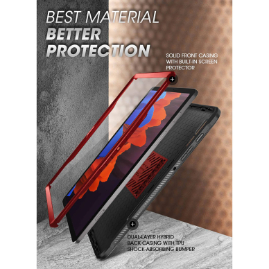 [Užsakomoji prekė] Dėklas Samsung Galaxy Tab S8 Ultra - Supcase Unicorn Beetle Pro - Metallic Red 1