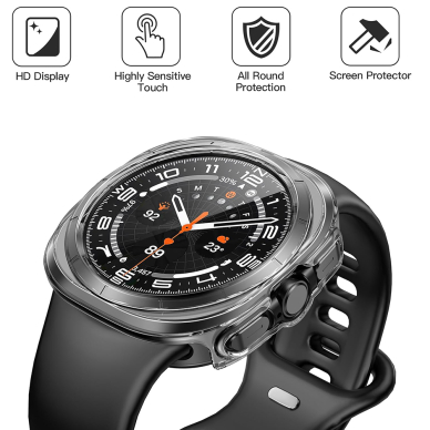 [Užsakomoji prekė] Dėklas Samsung Galaxy Watch Ultra (47mm) + Pouch - Techsuit Defense360 Pro - Skaidrus 1