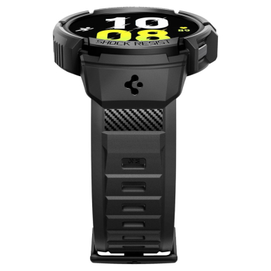 [Užsakomoji prekė] Dėklas Samsung Galaxy Watch6 40mm + Curea - Spigen Rugged Armor Pro - Juodas 2