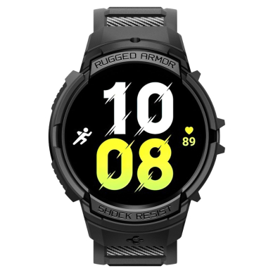 [Užsakomoji prekė] Dėklas Samsung Galaxy Watch6 40mm + Curea - Spigen Rugged Armor Pro - Juodas 4