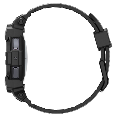 [Užsakomoji prekė] Dėklas Samsung Galaxy Watch7 40mm + Strap - Spigen Rugged Armor Pro - juodas 4