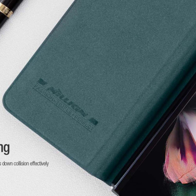 [Užsakomoji prekė] Dėklas Samsung Galaxy Z Fold5 - Nillkin QIN Pro Leather Case - Juodas 4