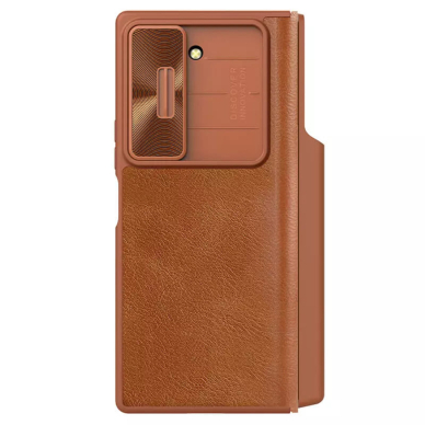 [Užsakomoji prekė] Dėklas Samsung Galaxy Z Fold6 - Nillkin Qin Pro Leather Case - rudas