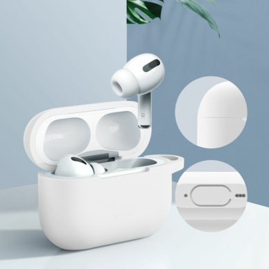 [Užsakomoji prekė] Dėklas skirtas Apple AirPods Pro 1 / 2 - ESR Bounce - Baltas 3