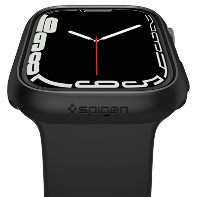 [Užsakomoji prekė] Dėklas skirtas Apple Watch 7 / 8 / 9 (45mm) - Spigen Thin Fit - Juodas 5