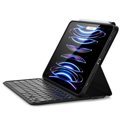 [Užsakomoji prekė] Dėklas skirtas iPad Air 4 / 5 (2020/2022) / iPad Pro 11 (2018 / 2020 / 2021 / 2022) - ESR Ascend Keyboard Lite - Juodas