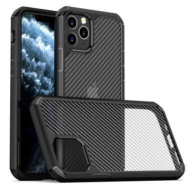 [Užsakomoji prekė] Dėklas skirtas iPhone 11 Pro Max - Techsuit Carbon Fuse - Juodas