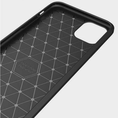 [Užsakomoji prekė] Dėklas skirtas iPhone 12 / 12 Pro - Techsuit Carbon Silicone - Juodas  2