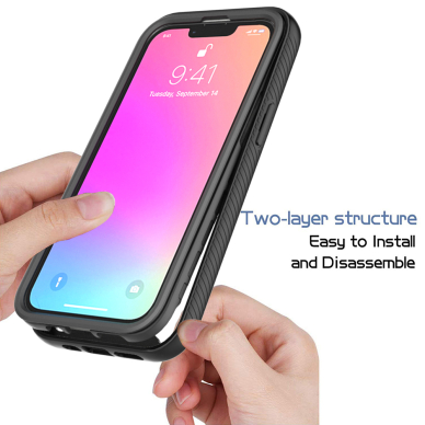 [Užsakomoji prekė] Dėklas skirtas iPhone 13 Pro + Folie - Techsuit Defense360 Pro - Juodas  4