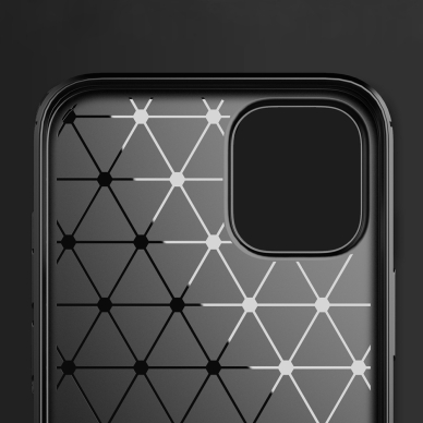 [Užsakomoji prekė] Dėklas skirtas iPhone 13 - Techsuit Carbon Silicone - Juodas  5