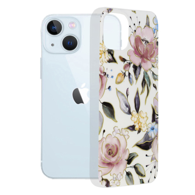 [Užsakomoji prekė] Dėklas skirtas iPhone 13 - Techsuit Marble Series - Chloe Baltas