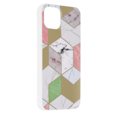 [Užsakomoji prekė] Dėklas skirtas iPhone 13 - Techsuit Marble Series - Violetinis Hex  1