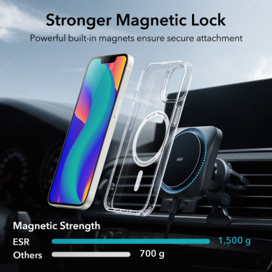 [Užsakomoji prekė] Dėklas skirtas iPhone 14 Plus - ESR Classic Hybrid HaloLock - permatomas  2