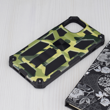 [Užsakomoji prekė] Dėklas skirtas iPhone 14 Plus - Techsuit Blazor Series - Camo Žalias  6