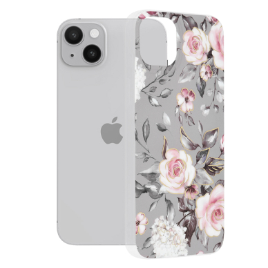 [Užsakomoji prekė] Dėklas skirtas iPhone 14 Plus - Techsuit Marble Series - Bloom of Ruth Pilkas