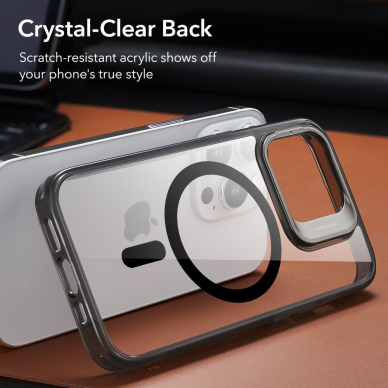 [Užsakomoji prekė] Dėklas skirtas iPhone 14 Pro - ESR Classic Kickstand HaloLock - permatomas Juodas IPZ889 1