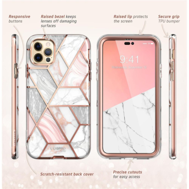 [Užsakomoji prekė] Dėklas skirtas iPhone 14 Pro Max - I-Blason Cosmo - Marble  2