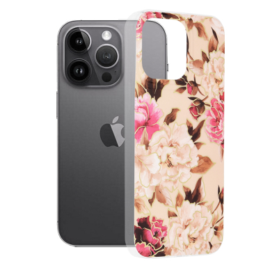 [Užsakomoji prekė] Dėklas skirtas iPhone 14 Pro Max - Techsuit Marble Series - Mary Berry Nude