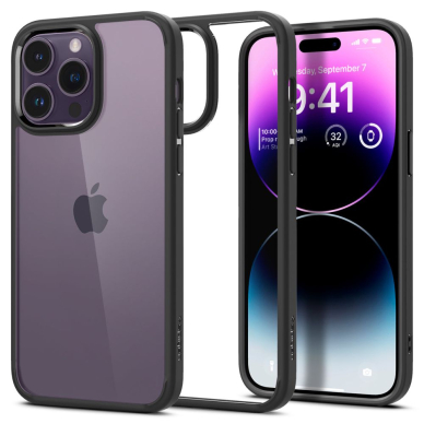 [Užsakomoji prekė] Dėklas skirtas iPhone 14 Pro - Spigen Ultra Hybrid - Matte Juodas