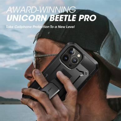 [Užsakomoji prekė] Dėklas skirtas iPhone 14 Pro - Supcase Unicorn Beetle Pro - Juodas 6