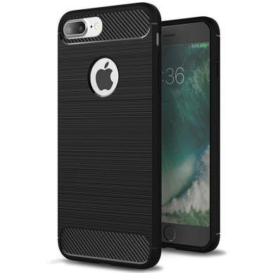 [Užsakomoji prekė] Dėklas skirtas iPhone 8 Plus - Techsuit Carbon Silicone - Juodas