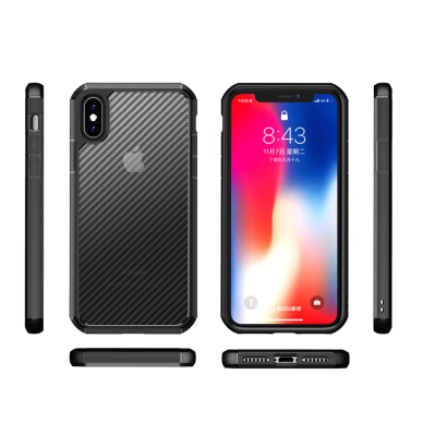 [Užsakomoji prekė] Dėklas skirtas Iphone X / XS - Techsuit Carbon Fuse - Juodas 3