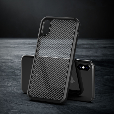 [Užsakomoji prekė] Dėklas skirtas Iphone X / XS - Techsuit Carbon Fuse - Juodas 6