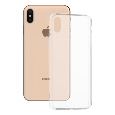 Akcija! Dėklas skirtas iPhone XS Max - Techsuit permatomas Silicone - permatomas