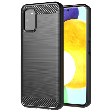 [Užsakomoji prekė] Dėklas skirtas Samsung Galaxy A03s - Techsuit Carbon Silicone - Juodas